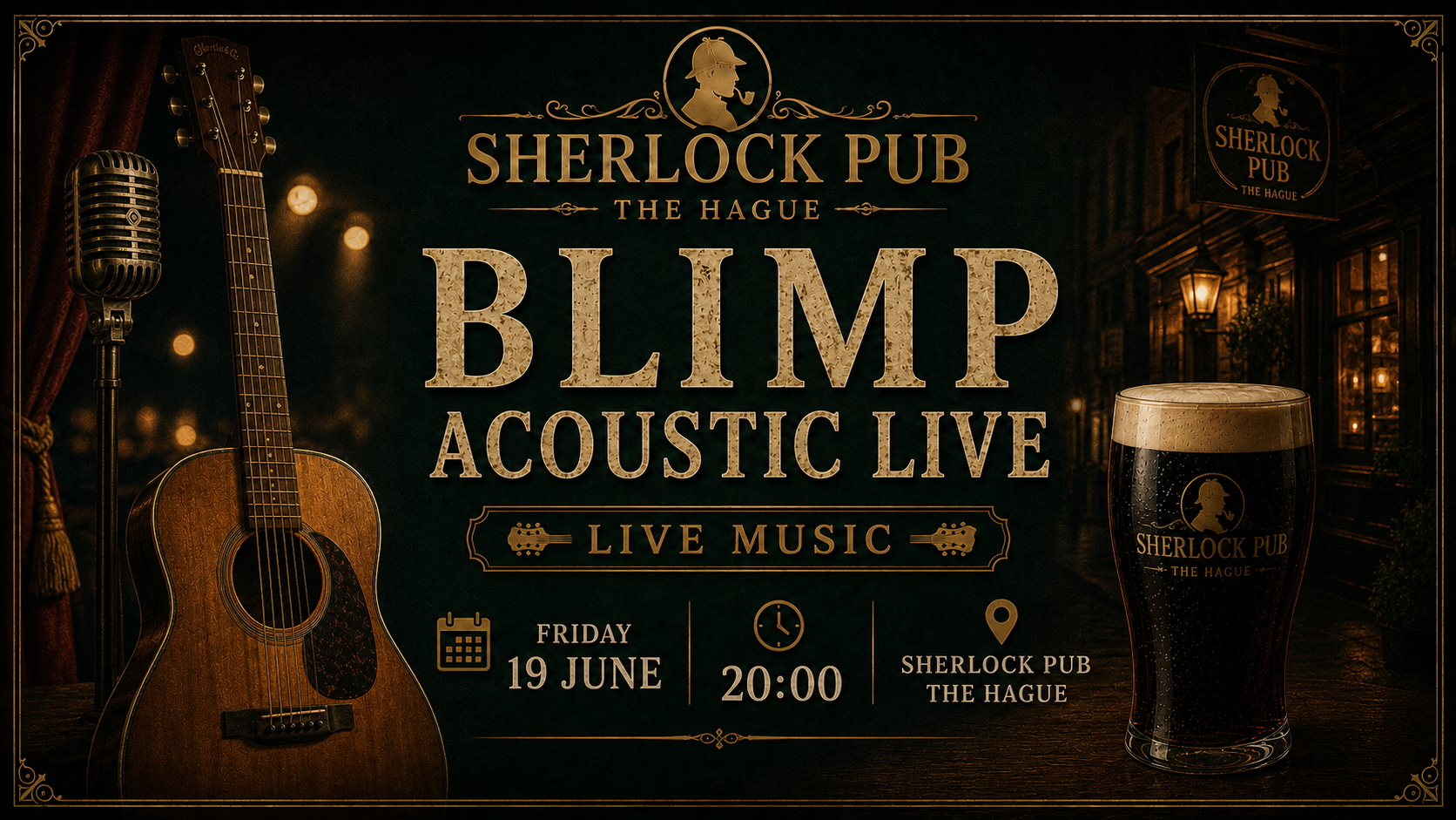Blimp Acoustic Live-Musik im Sherlock Pub in Den Haag.