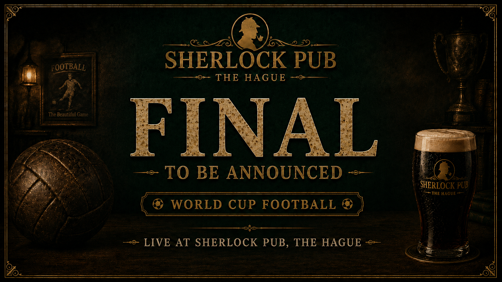 Finale der FIFA-Weltmeisterschaft im Sherlock Pub in Den Haag.