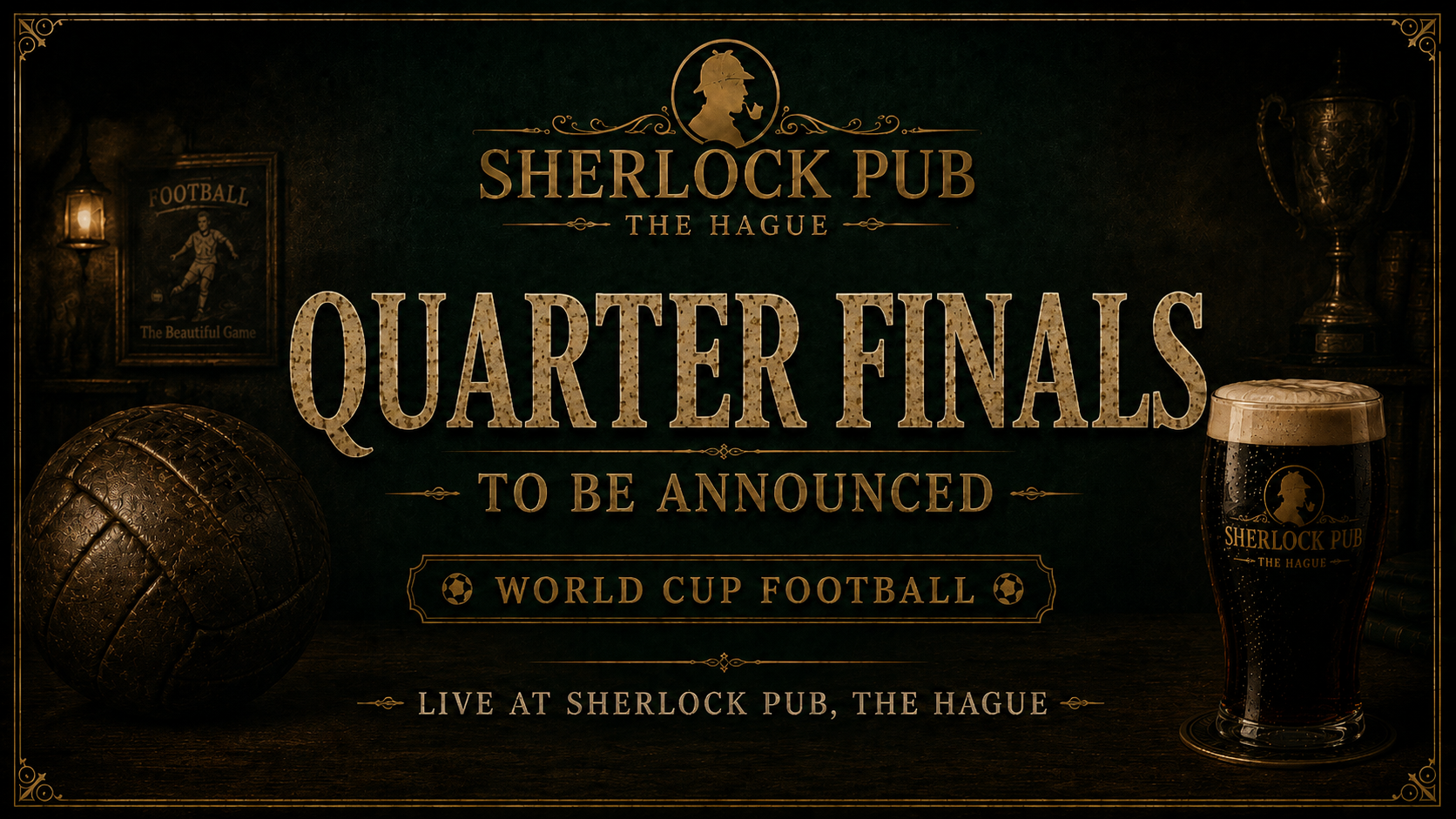 Viertelfinale der FIFA-Weltmeisterschaft im Sherlock Pub in Den Haag.
